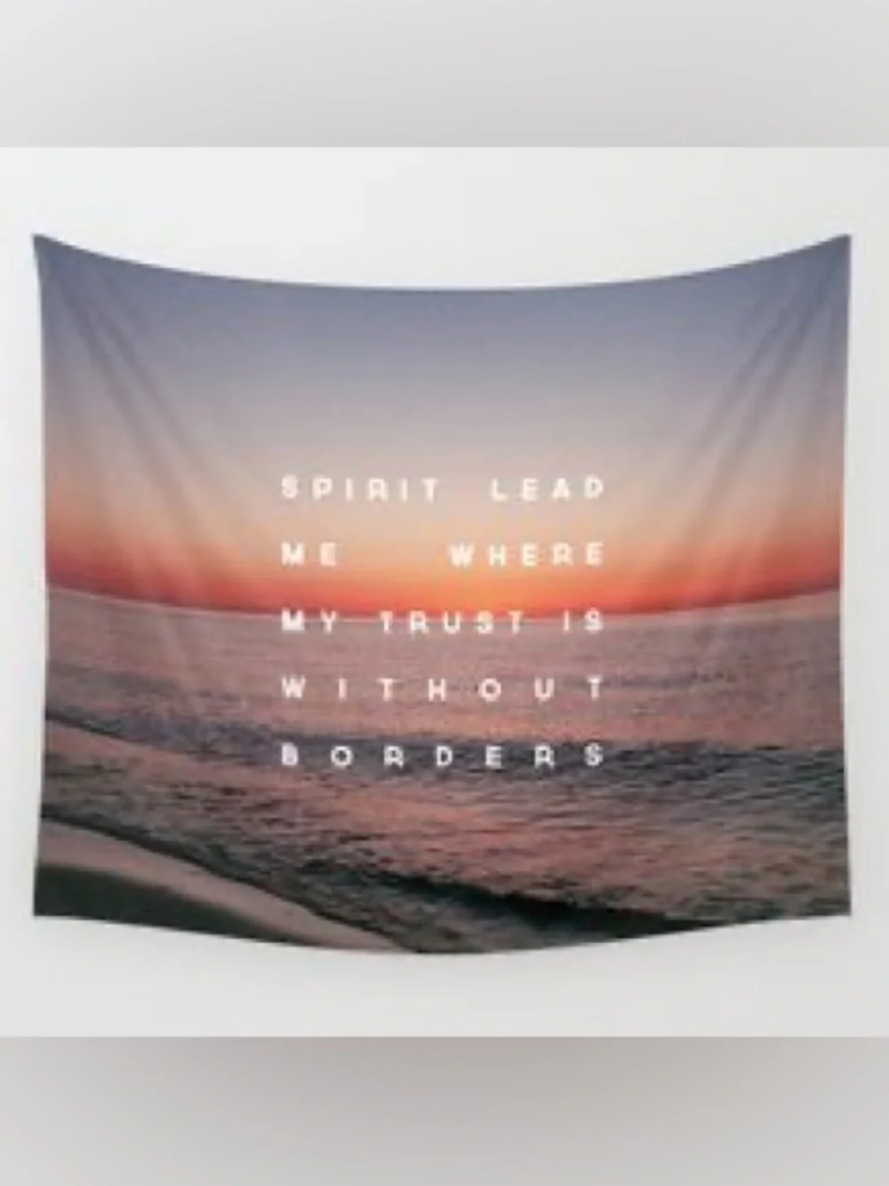 “Oceans” by Hillsong Worship Ombre Sunset Tapestry